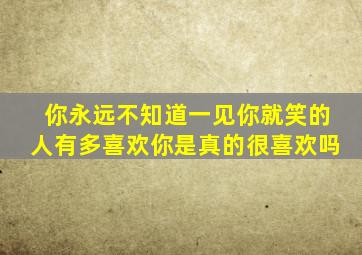 你永远不知道一见你就笑的人有多喜欢你是真的很喜欢吗