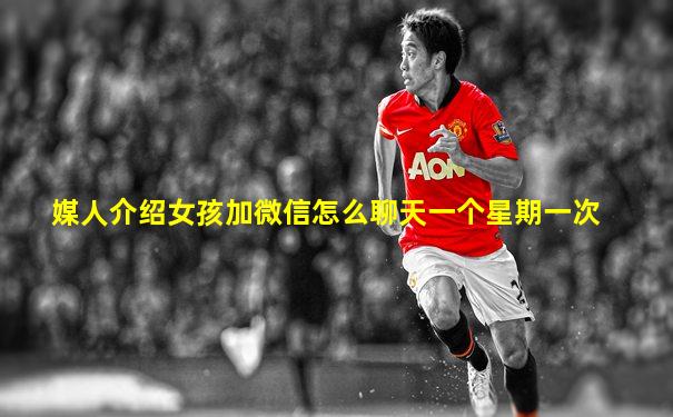 媒人介绍女孩加微信怎么聊天一个星期一次