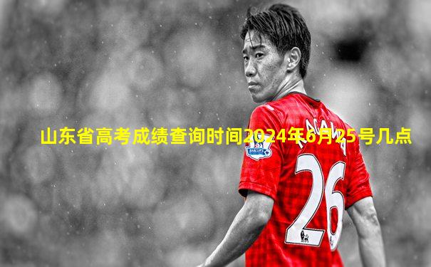 山东省高考成绩查询时间2024年6月25号几点