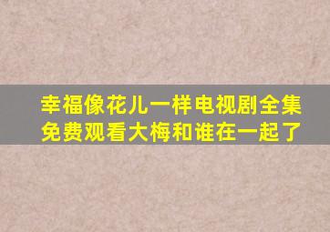 幸福像花儿一样电视剧全集免费观看大梅和谁在一起了