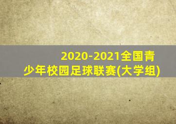 2020-2021全国青少年校园足球联赛(大学组)