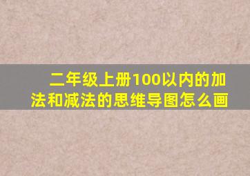 二年级上册100以内的加法和减法的思维导图怎么画