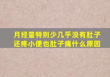 月经量特别少几乎没有肚子还疼小便也肚子痛什么原因