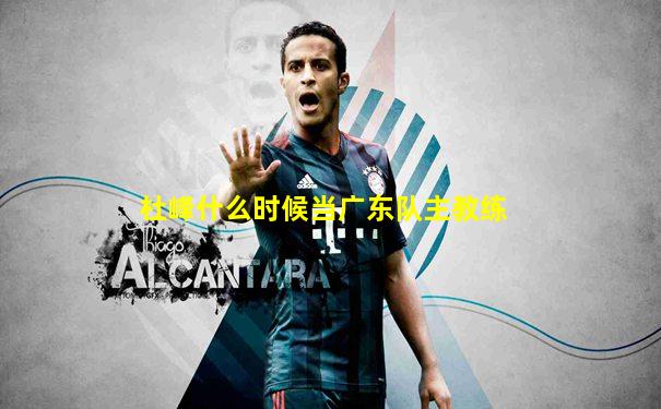 杜峰什么时候当广东队主教练
