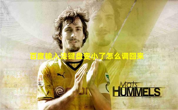 百度输入法键盘变小了怎么调回来