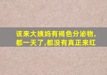 该来大姨妈有褐色分泌物,都一天了,都没有真正来红